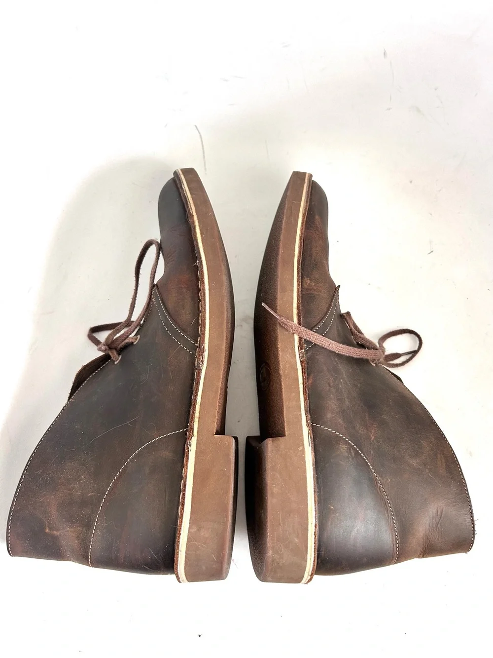 Clarks Men's Bushacre Desert Boot Size 13 Chukka Boots Brown Beeswax Leather